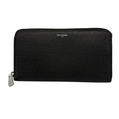 PELLE MORBIDA ペッレモルビダ ラウンドファスナー 長財布 ブラック メンズ レザー おしゃれ 小銭入れ カード入れ 中古 W４