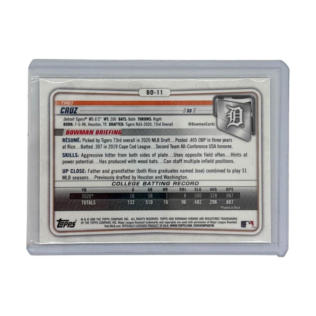 TOPPS MLBカード BOWMAN CHROME 1ST TREI CRUZ DETROIT TIGERS 36/50 #BD-11 中古 IT1