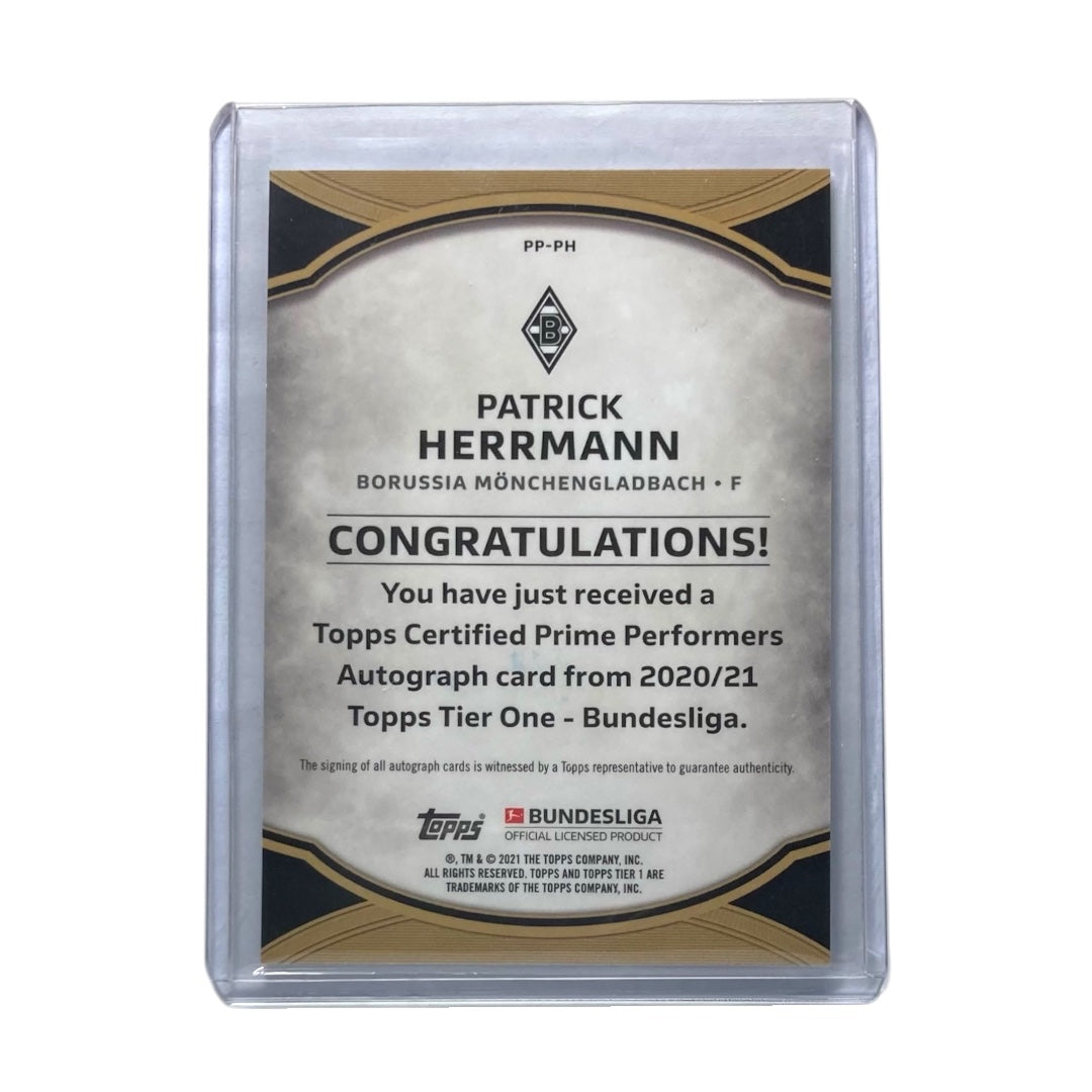 TOPPS サッカーカード TIER 1 PATRICK HERRMANN BORUSSIA MONCHENGLADBACH /125 #PP-PH 中古 IT2