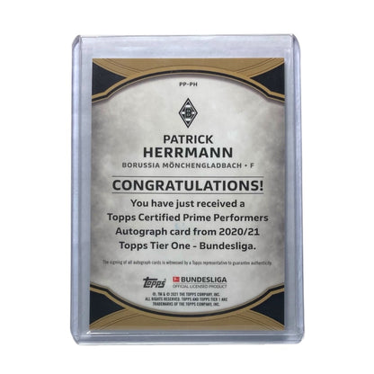 TOPPS サッカーカード TIER 1 PATRICK HERRMANN BORUSSIA MONCHENGLADBACH /125 #PP-PH 中古 IT2