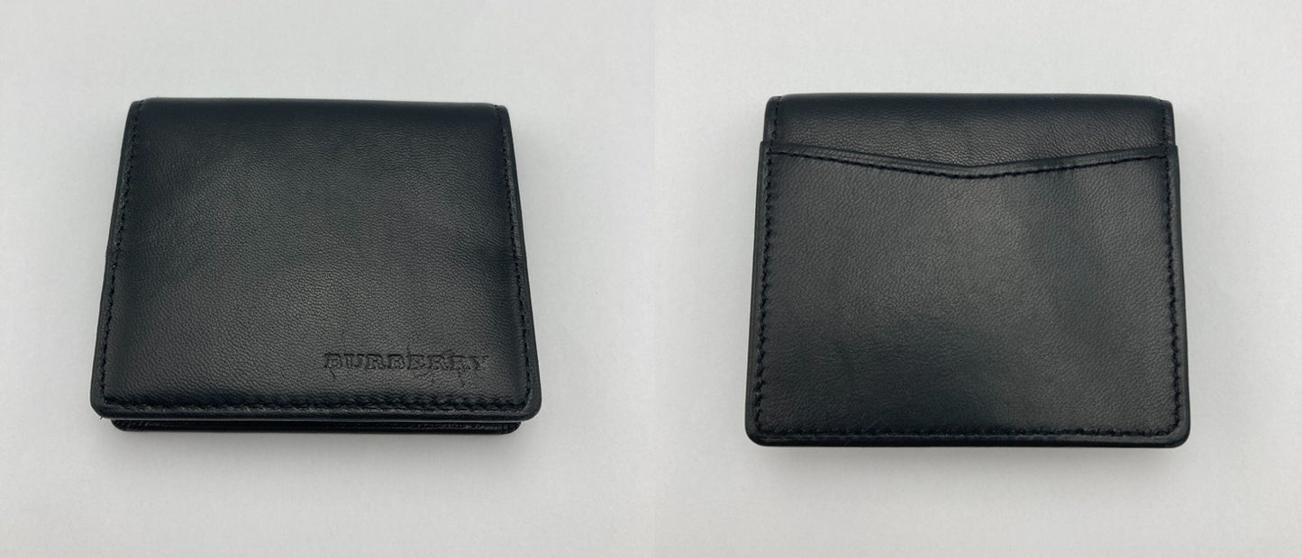 BURBBERRY バーバリー レザー コインケース/小銭入れ ブラック 中古 D4