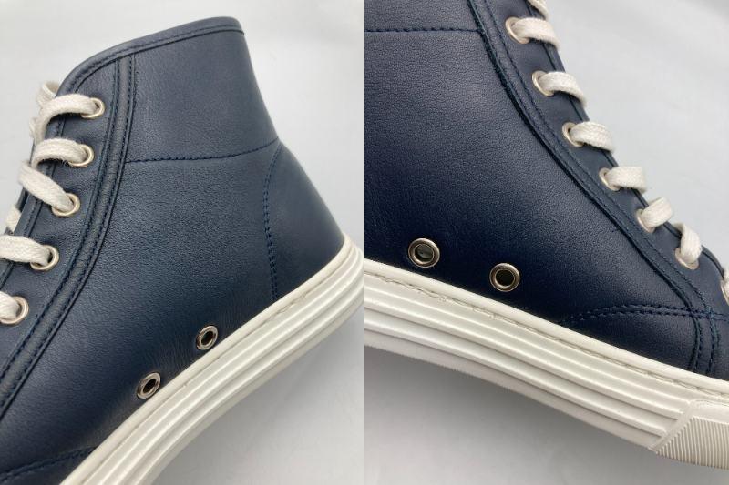 GUCCI グッチ ハイカット レザースニーカー ロゴプレート 423300 サイズ6 中古 D4