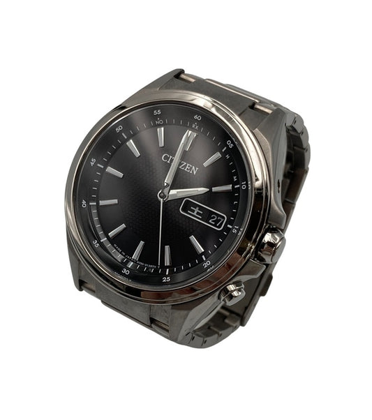 CITIZEN シチズン アテッサ デイデイト エコドライブ 電波時計 AT6040-58E 中古 D4