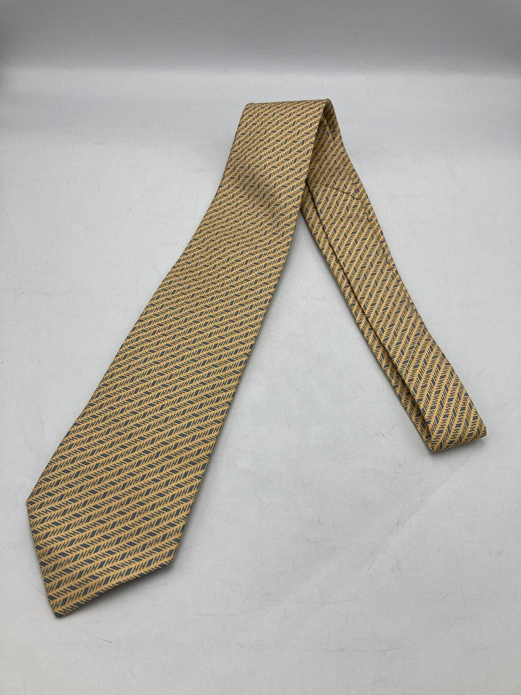 HERMES エルメス H柄 ジャガード ネクタイ シルク100％ 中古 D4