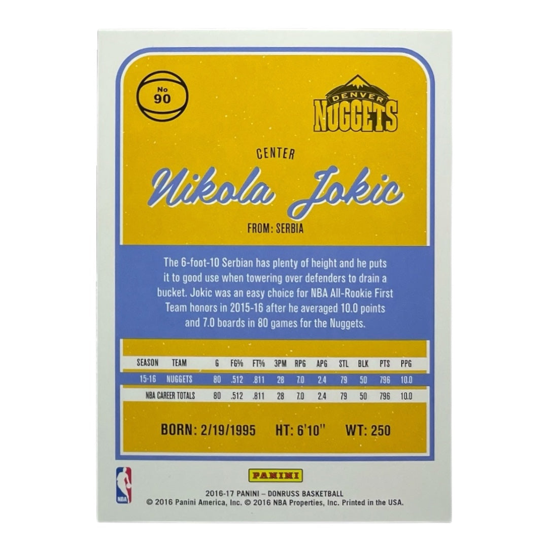 PANINI NBAカード DONRUSS NIKOLA JOKIC DENVER NUGGETS #90 中古 IT2