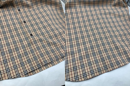 BURBERRY BLACK LABEL バーバリー ブラックレーベル ノバチェック 長袖シャツ サイズ3 メンズ BMW90-902 中古 D4