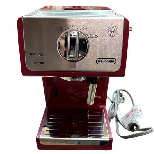 De'Longhi デロンギ エスプレッソメーカー ECP3220J-R パッションレッド コーヒー キッチン家電 エスプレッソ カプチーノ 中古 W４