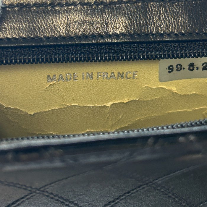 CHANEL シャネル ビコローレ ラムスキン ポーチ 羊革 キルティング ブランド レディース 中古 W1