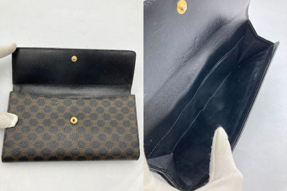 CELINE セリーヌ マカダム Wホック 長財布 中古 D4