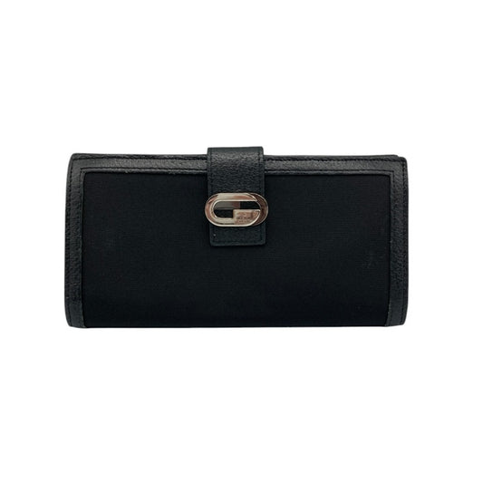 GUCCI グッチ キャンバスレザー Wホック 2つ折り長財布 035 0416 2109 中古 D4