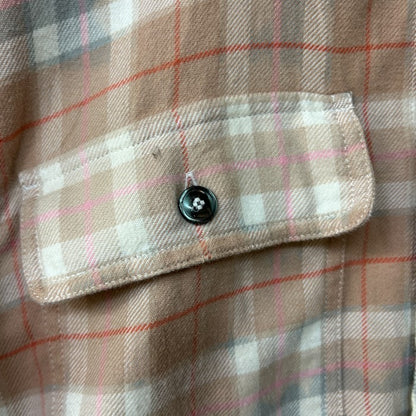 DIESEL ディーゼル フランネルシャツ チェック柄 L メンズ ダイダイ トップス 中古 W４