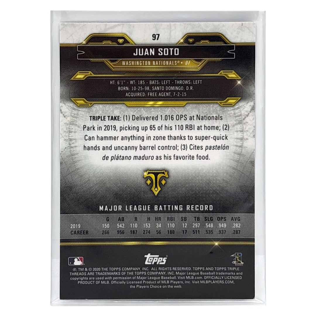 TOPPS MLBカード TRIPLE THREADS JUAN SOTO WASHINGTON NATIONALS /299 #97 中古 IT1