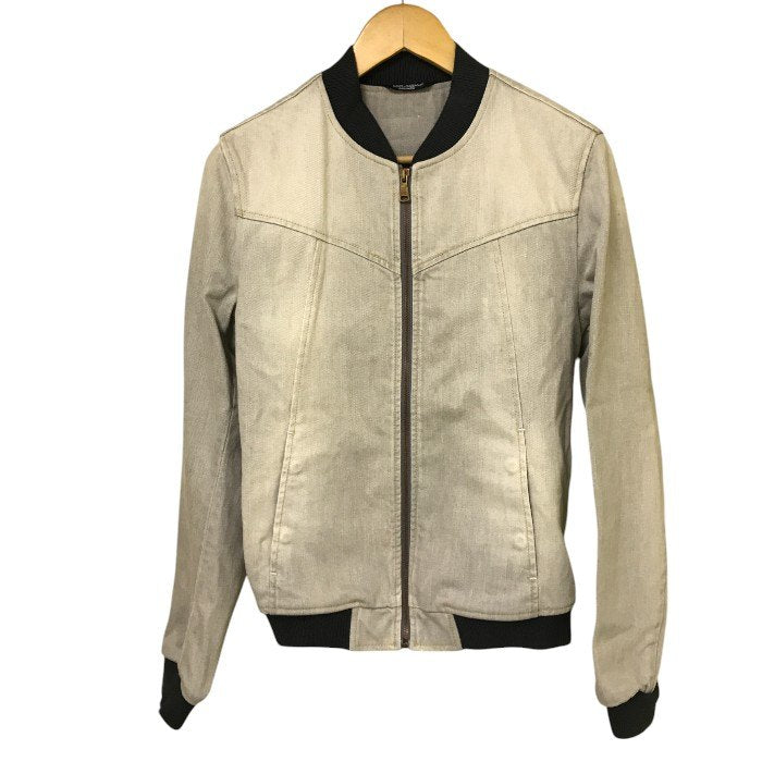 DOLCE & GABBANA ドルチェ&ガッバーナ ブルゾン メンズ デニム ジップアップ グレー 44サイズ アウター 秋 冬 中古 W1