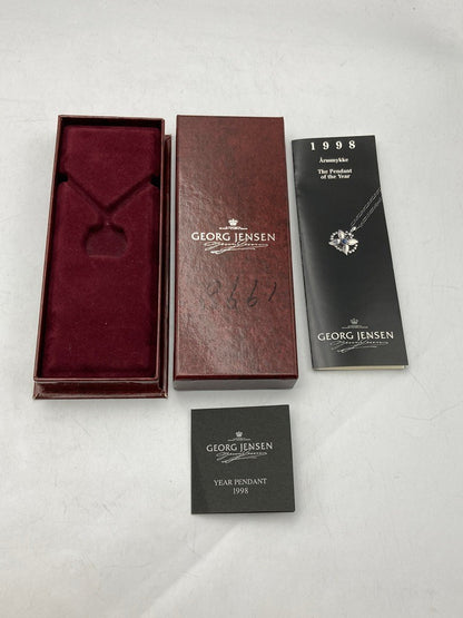 GEORG JENSEN ジョージジェンセン 1998年 ヘリテージ イヤーネックレス SV925 ラピスラズリ 中古 D4