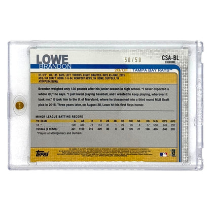 TOPPS MLBカード CHROME BRANDON LOWE TAMPA BAY RAYS /50 #CSA-BL 中古 IT1
