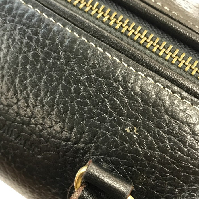 PELLE BORSA ペレボルサ PICOLO IN MILANO ボストンバッグ レディース レザー ミニサイズ ショルダーバッグ ブラック 中古 T1