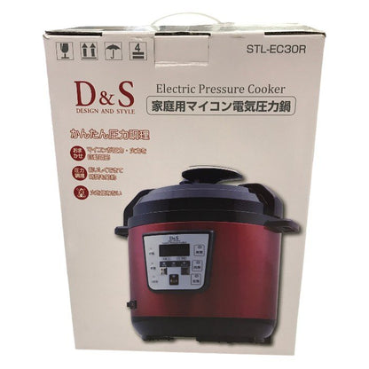 D&S ディーアンドエス マイコン圧力鍋 2.5L STL-EC30R 簡単調理電気圧力鍋 タイマー機能付き 中古 Y1