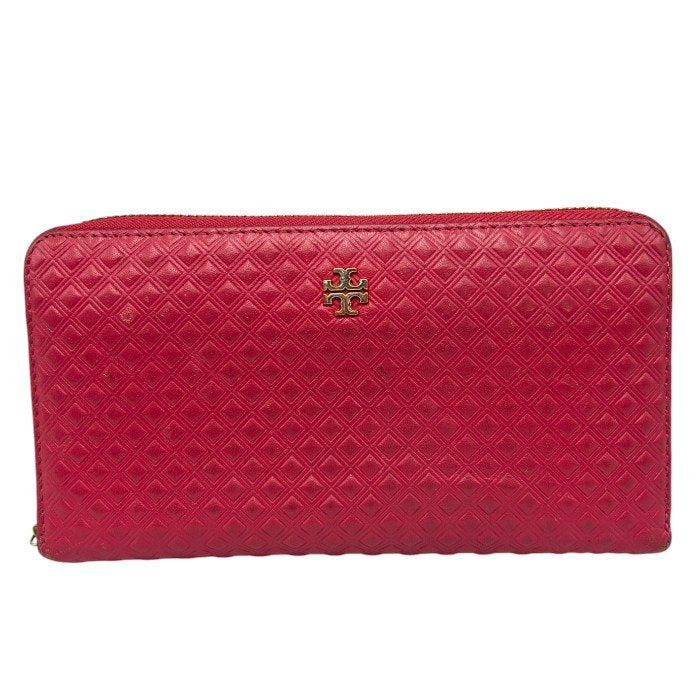 TORYBURCH トリーバーチ キルティング 長財布 ピンク ブランド 財布 レザー かわいい ラウンドファスナー 中古 W４