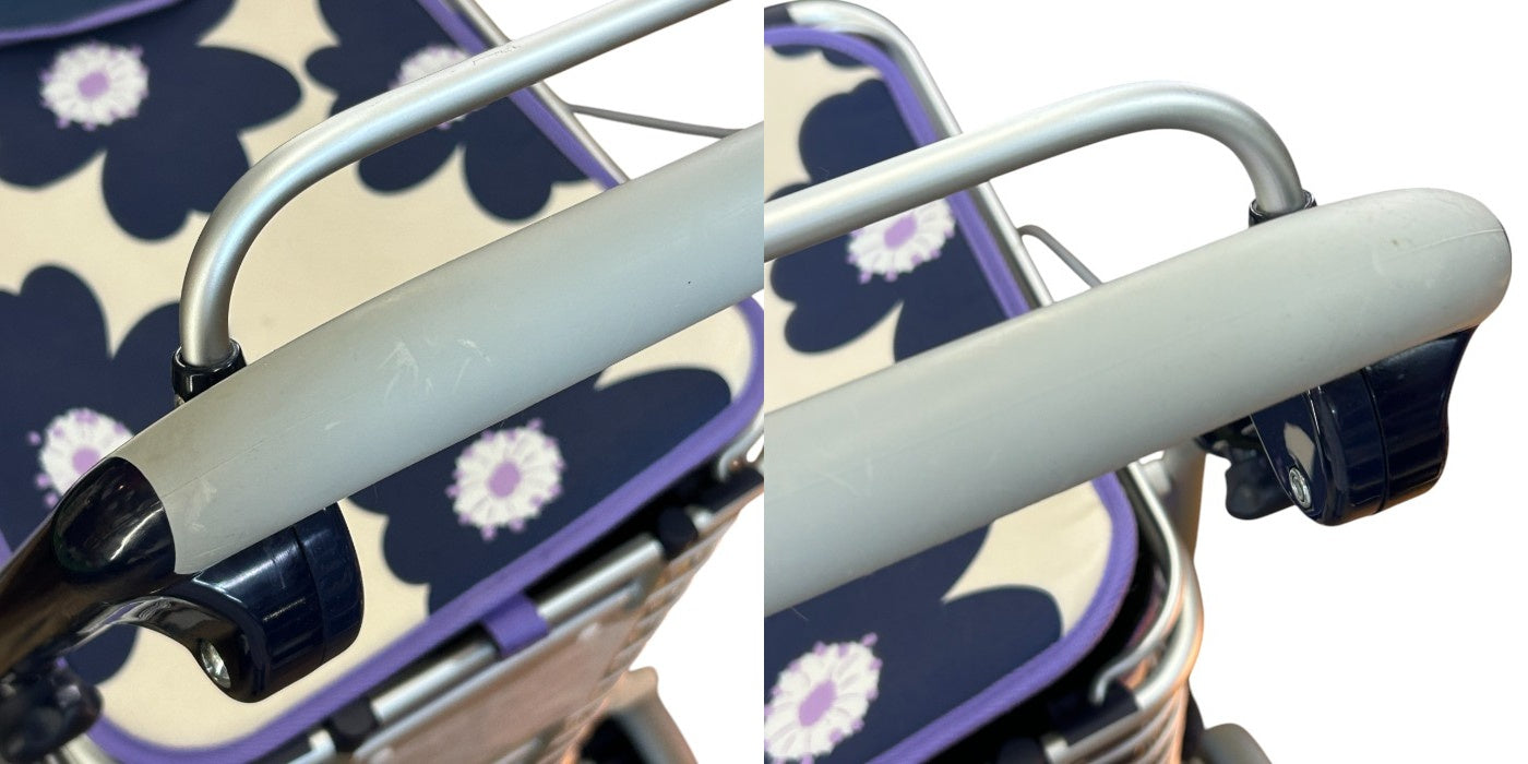 ユーバ産業 アルミワイヤー ショッピングカート マイバッグ カート 買い物 折りたたみ 中古 W４