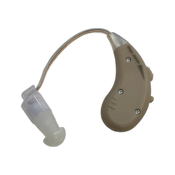 ショップジャパン 楽ちんヒアリングM 集音器 ベージュ 充電式 片耳 軽量 耳かけ型 FN006159 中古 T1