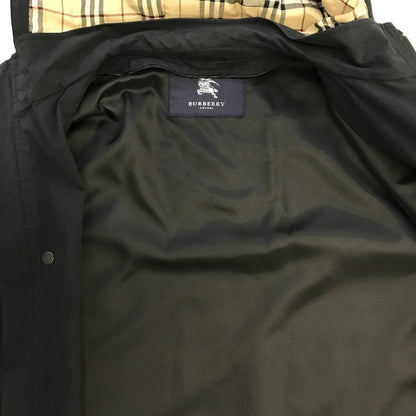 BURBERRY バーバリー コート メンズ ダウンライナー/フード付 コットン 裏地チェック柄 ブラック Mサイズ BBB85-585-09 中古 T1