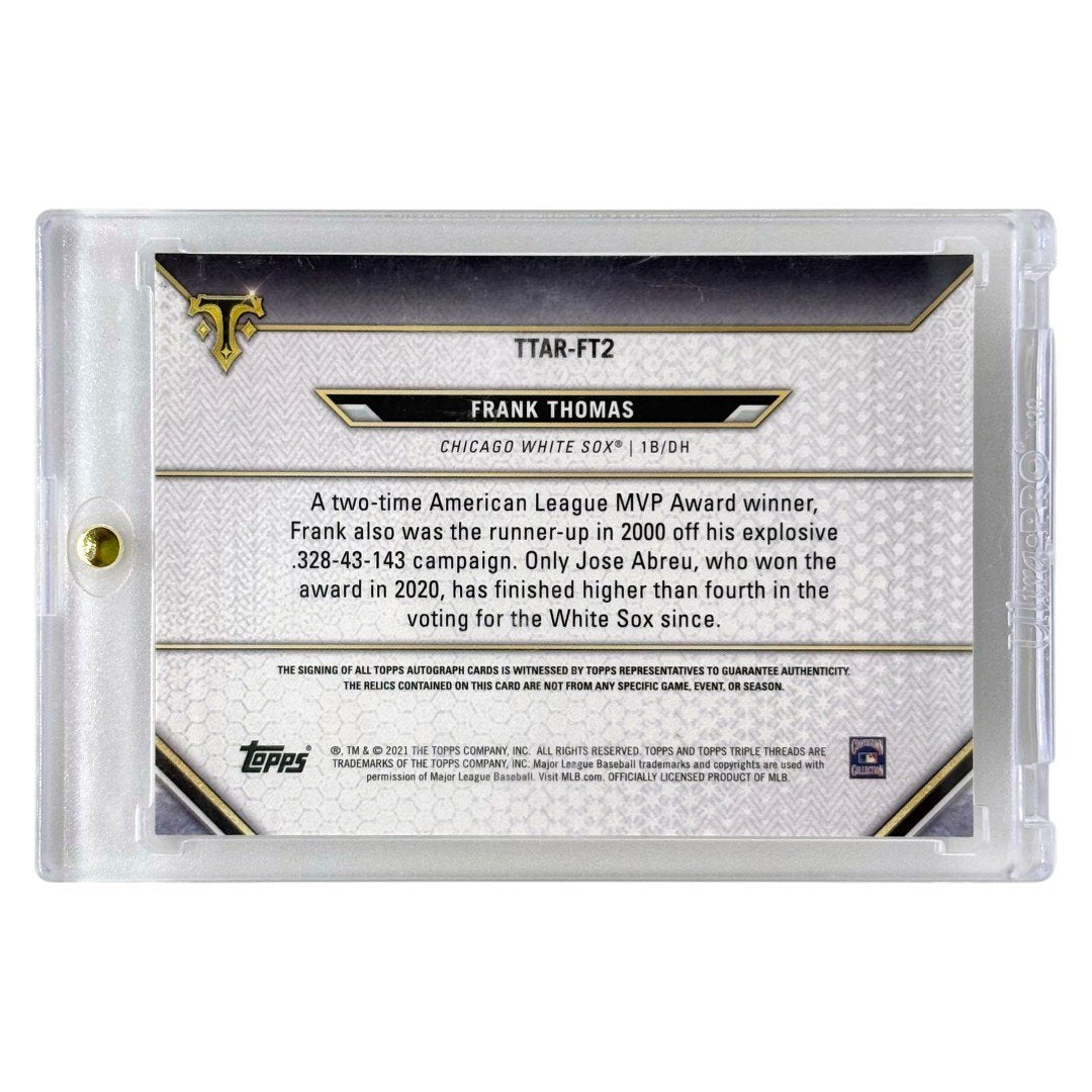 TOPPS MLBカード TRIPLE THREADS FRANK THOMAS CHICAGO WHITE SOX /9 #TTAR-FT2 中古 IT1