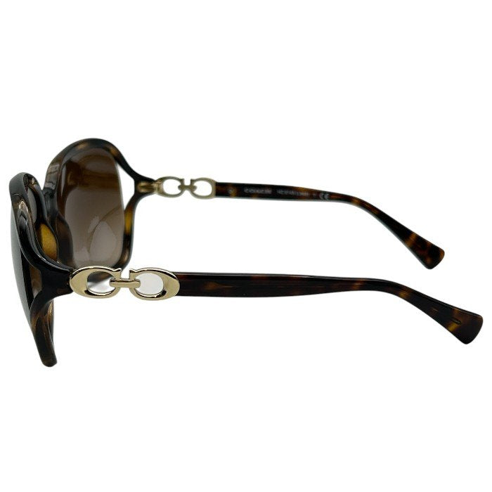 COACH コーチ サングラス レディース べっこう柄 ブラウン HC8145 L948 512013 ブランド 服飾 小物 カラーレンズ 中古 W1