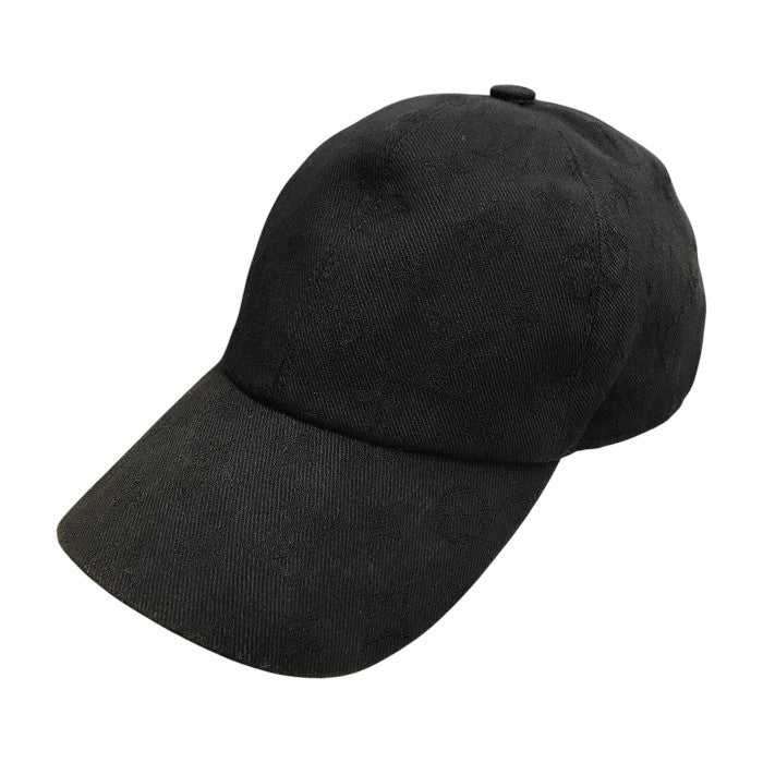 LOUIS VUITTON ルイヴィトン キャップ・モノグラム エッセンシャル 帽子 メンズ ベースボールキャップ ジャガード織 ブラック 62サイズ M76745 中古 T1