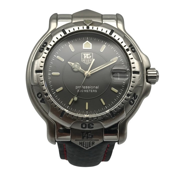 TAG HEUER タグホイヤー 6000シリーズ プロフェッショナル 腕時計 メンズ アナログ クォーツ デイト professional ステンレス シルバー/グレー WH1112 中古 T1