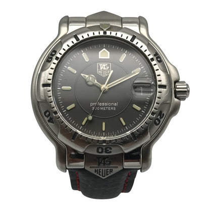 TAG HEUER タグホイヤー 6000シリーズ プロフェッショナル 腕時計 メンズ アナログ クォーツ デイト professional ステンレス シルバー/グレー WH1112 中古 T1