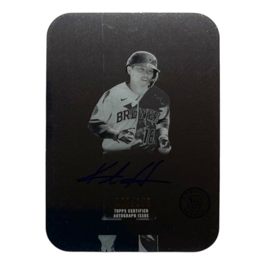 TOPPS MLBカード BOWMAN'S BEST KESTON HIURA MILWAUKEE BREWERS #F20-KH 中古 IT2