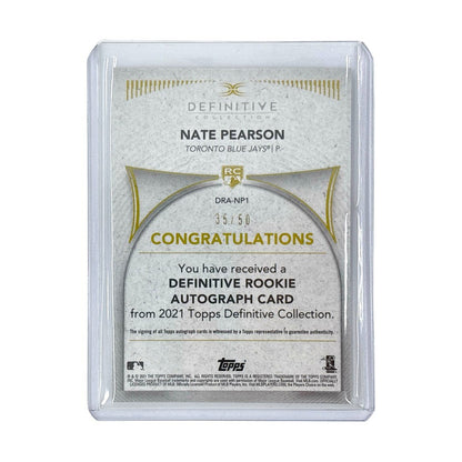 TOPPS MLBカード DEFINITIVE COLLECTION NATE PEARSON TORONTO BLUE JAYS 35/50 #DRA-NP1 中古 IT1