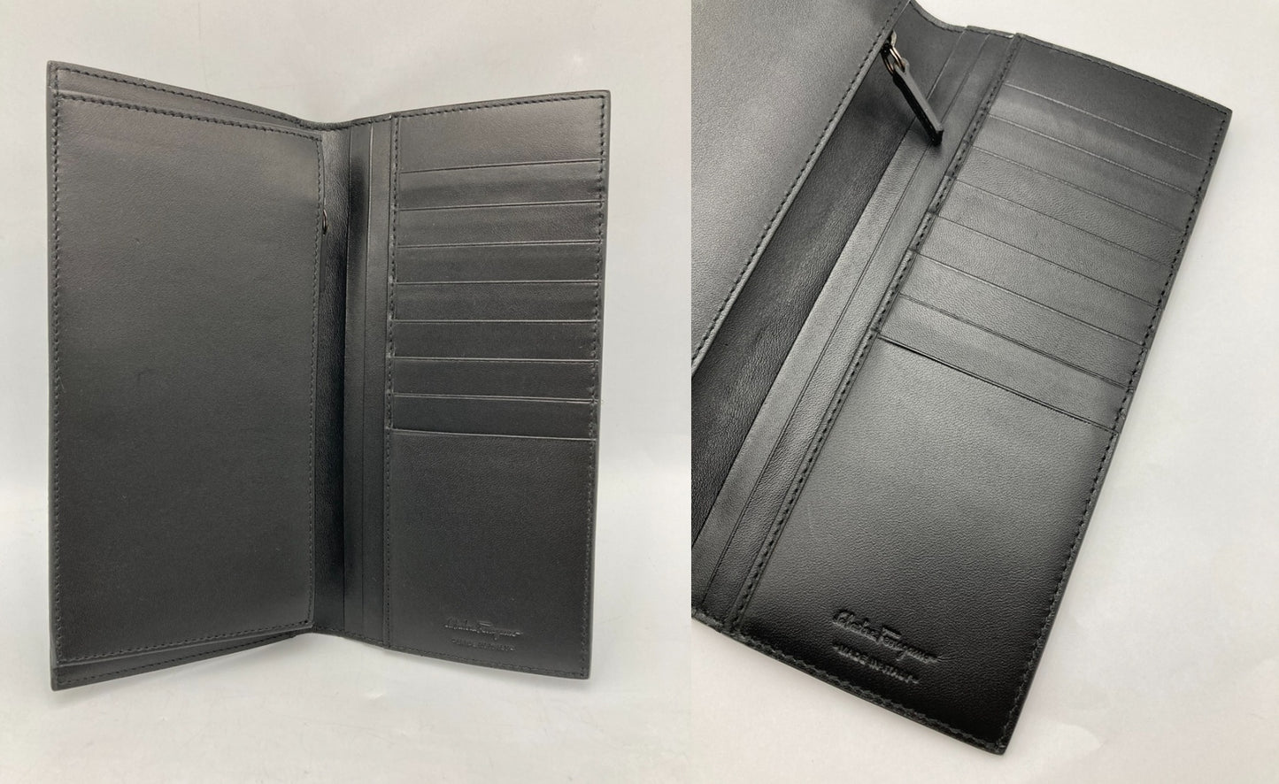 Salvatore Ferragamo フェラガモ ガンチーニ 二つ折り長財布 中古 D4