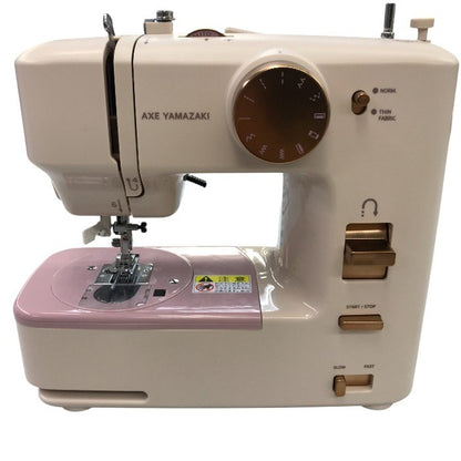 アックスヤマザキ 電子ミシン コンパクトミシン 小型 初心者 シンプル 簡単 ブラッシュピンク KA-01 中古 Y1