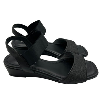 HIMIKO 卑弥呼 グリッター サンダル 22cm 641204 レディース ブラック 夏 シューズ 中古 W４