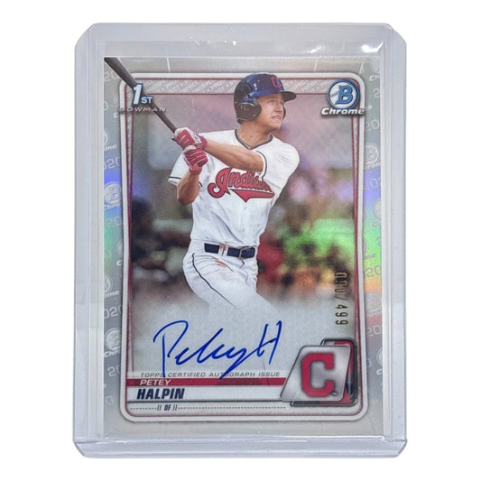 TOPPS MLBカード BOWMAN CHROME 1ST PETEY HALPIN CLEVELAND INDIANS /499 #CDA-PH 中古 IT1