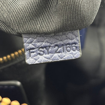 MARC JACOBS マークジェイコブス ゴッサム スモール バウレット ２WAY ハンドバッグ ネイビー 鞄 ブランド レディース レザー ショルダー 中古 W４