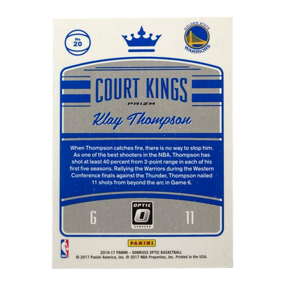 PANINI NBAカード DONRUSS OPTIC PRIZM KLAY THOMPSON WARRIORS #20 中古 IT2