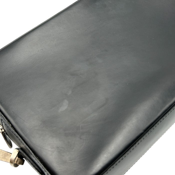 dunhill ダンヒル セカンドバッグ レザー ブラック クラッチバッグ メンズ お出かけ ブランド シンプル 無地 中古 W４