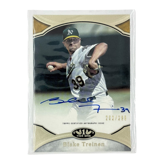TOPPS MLBカード TIER ONE BLAKE TREINEN OAKLAND ATHLETICS 202/299 #PPA-BTR 中古 IT1