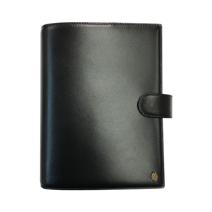 CARTIER カルティエ パシャ 手帳カバー ユニセックス レザー システム手帳 B6サイズ ブラック 中古 T1