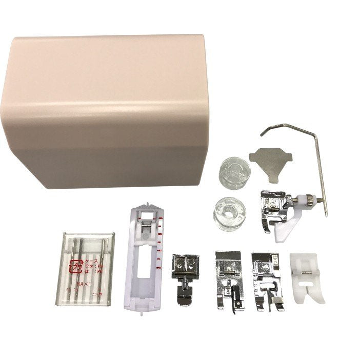 アックスヤマザキ 電子ミシン コンパクトミシン 小型 初心者 シンプル 簡単 ブラッシュピンク KA-01 中古 Y1