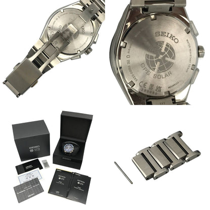 SEIKO セイコー ASTRON NEXTER 腕時計 メンズ アナログ GPS ソーラー電波 クロノグラフ デイデイト 大谷翔平 ネイビー/シルバー SBXC109 中古 T1