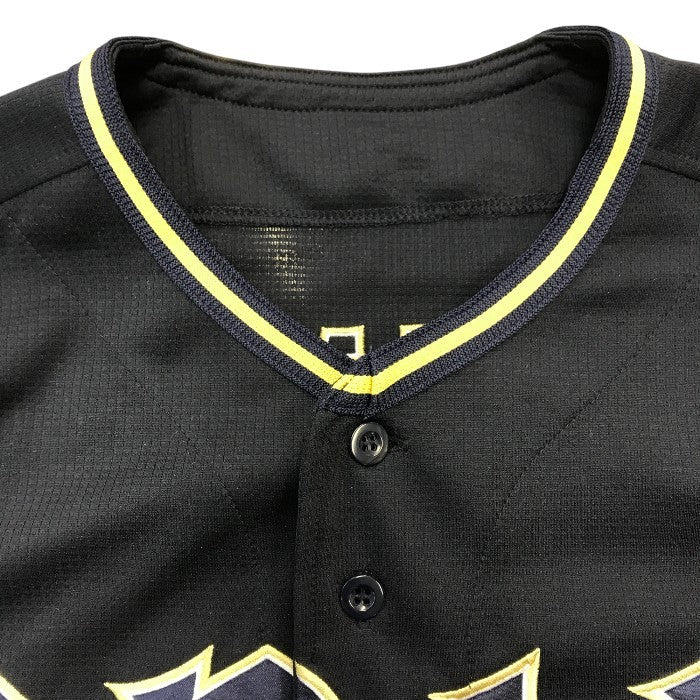 オリックス バッファローズ 山本由伸 ユニフォーム メンズ 半袖 シャツ ポリエステル デサント ネイビー Mサイズ DBFR-1901 中古 T1