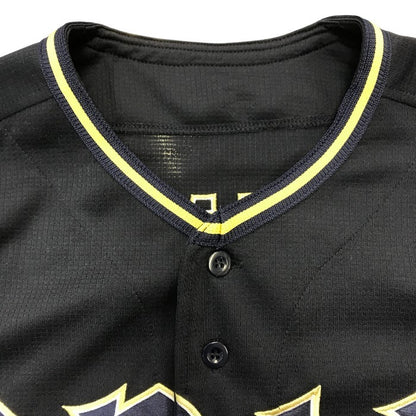 オリックス バッファローズ 山本由伸 ユニフォーム メンズ 半袖 シャツ ポリエステル デサント ネイビー Mサイズ DBFR-1901 中古 T1