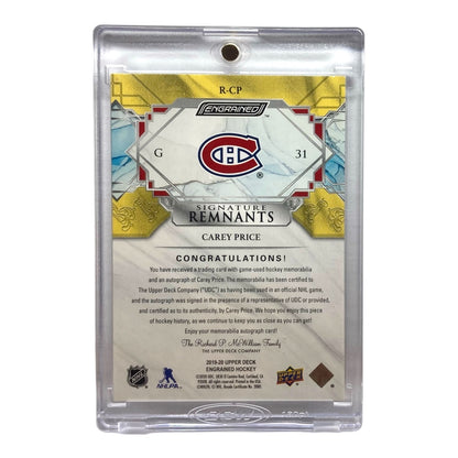 UPPER DECK NHLカード ENGRAINED CAREY PRICE CANADIENS 26/35 #R-CP 中古 IT2
