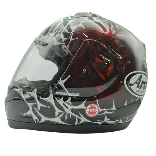 Arai アライ PROFILE SINISTER プロファイル シニスター SNELL M2005 YF DESIGN フルフェイス ヘルメット 中古 H4