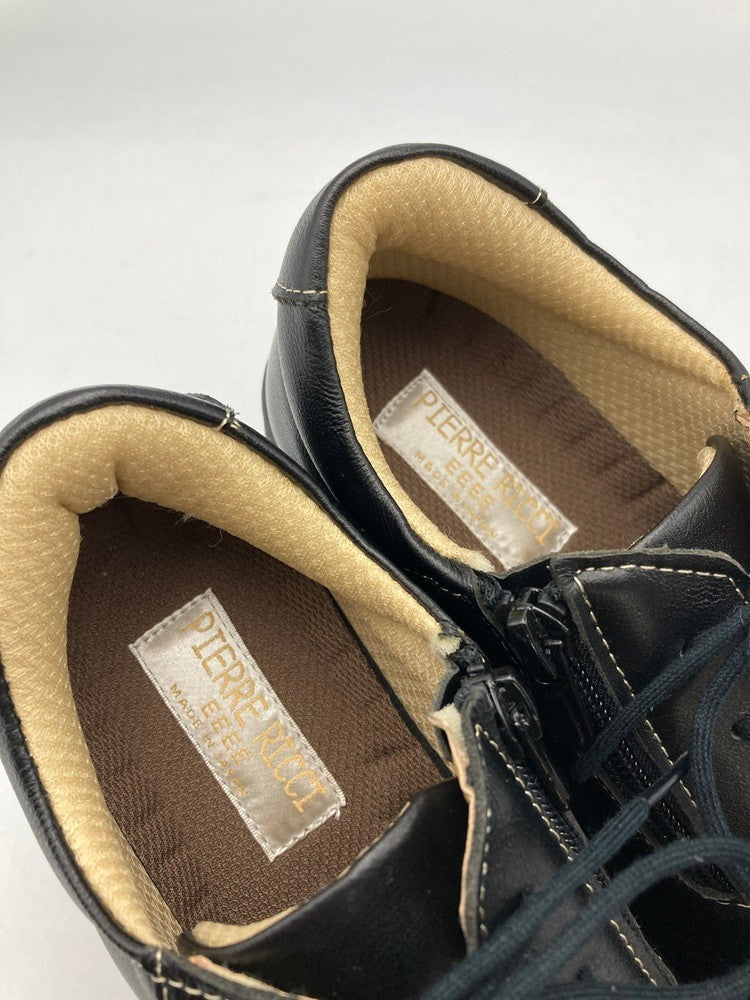 PIERRE RICCI ピエールリッチ 山羊革 4E 軽量 エアウォーキングシューズ ブラック サイズ24.0cm 中古 D4