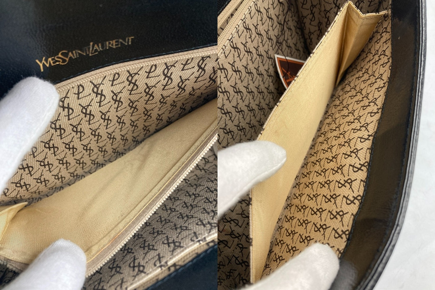 Yves Saint Laurent イヴサンローラン 編み込み クラッチバッグ 中古 D4