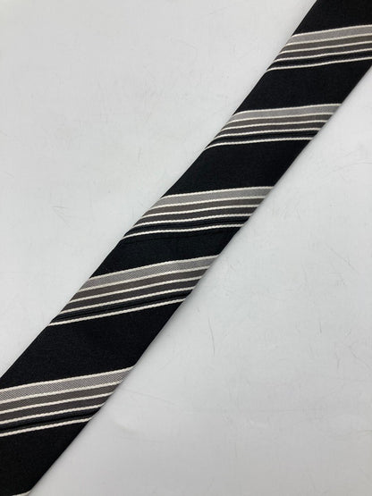 GIORGIO ARMANI ジョルジオアルマーニ シルク100％ ネクタイ レジメンタル 中古 D4